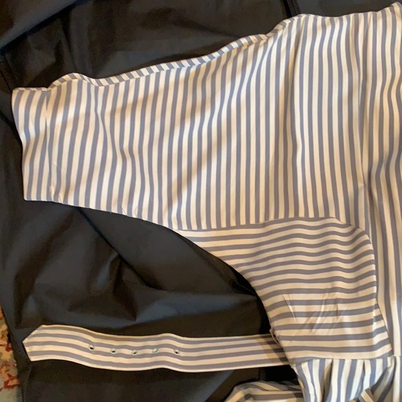 RETRO B.G.B. LTD DRESS NAUTICAL GRAY WHITE STRIPES ROCKABILLY PIN UP I LOVE LUCY - Picture 6 of 16